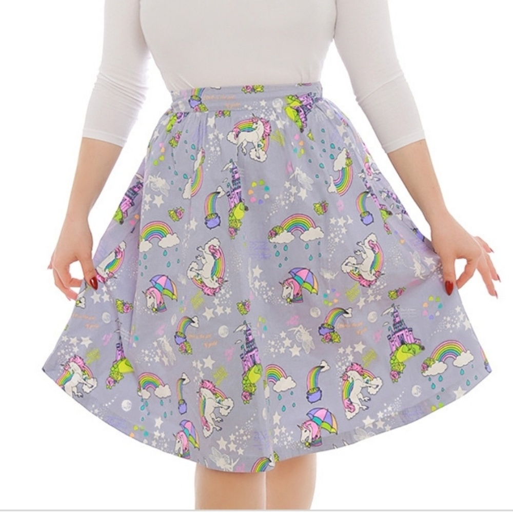 'Pryia' style lilac-gray Unicorn Skirt